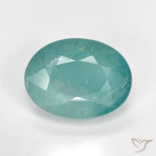 3.37ct 天然 グリーンブルー グランディデライト, 楕円形, SI-I1