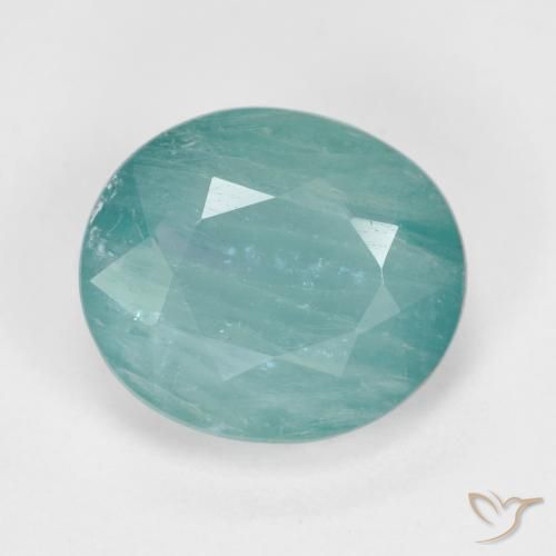 3.15ct 天然 シーフォームグリーン グランディデライト, 楕円形, SI-I1