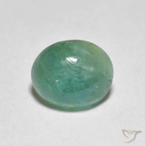 1.40ct 天然 青みがかったグリーン グランディデライト, 楕円形, 半透明