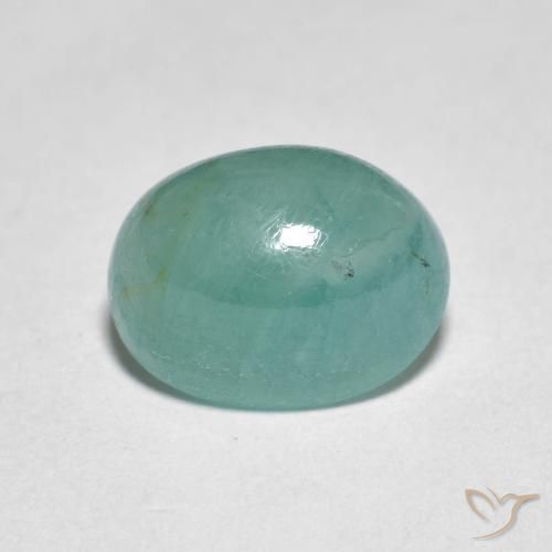3.09ct 天然 グリーンブルー グランディデライト, 楕円形, 半透明