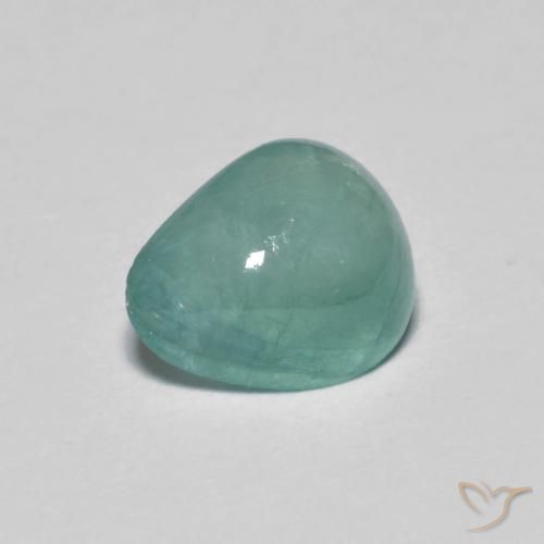 0.99ct 天然 緑がかったブルー グランディデライト, 洋梨の形, 半透明