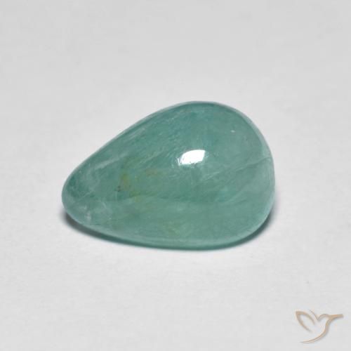 2.25ct 天然 グリーンブルー グランディデライト, 洋梨の形, 半透明