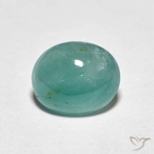 2.44ct 天然 緑がかったブルー グランディデライト, 楕円形, 半透明