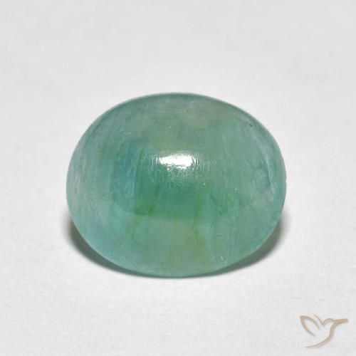 2.98ct 天然 グリーンブルートーン グランディデライト, 楕円形, 半透明