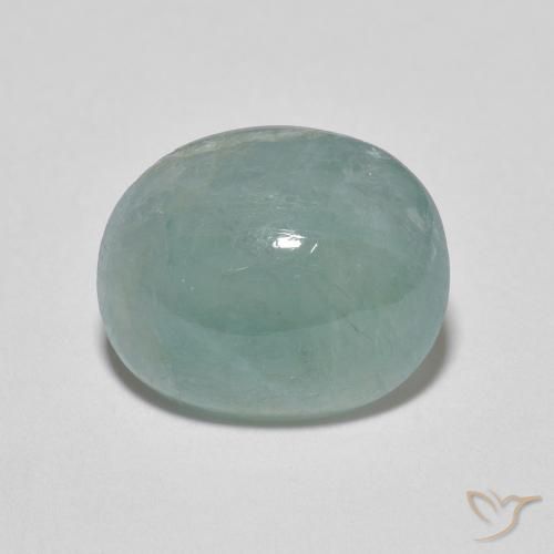 4.21ct 天然 グリーンブルー グランディデライト, 楕円形, 半透明