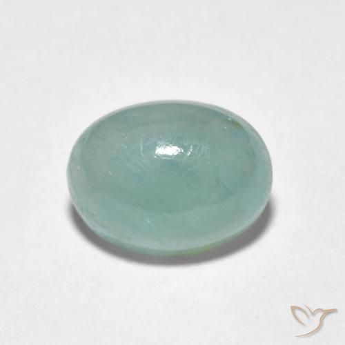 2.10ct 天然 ライトブルーがかったグリーン グランディデライト, 楕円形, 半透明