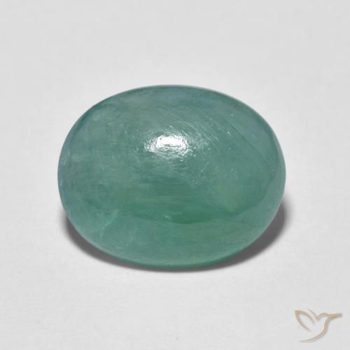 3.45ct 天然 緑がかったブルー グランディデライト, 楕円形, 半透明