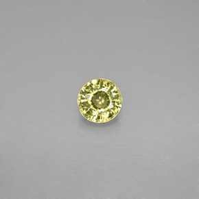 0.50カラットの天然緑がかった黄色グロッシュラーガーネット（4.75 mm・ラウンドカット）