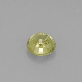 0.40カラットの天然ゴールデングリーングロッシュラーガーネット（4.37 mm・ラウンドカット）