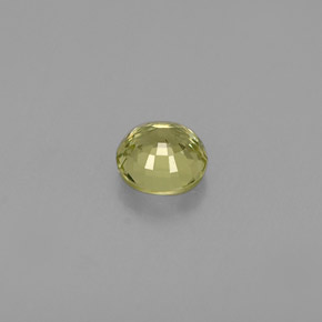0.39カラットの天然ゴールデングリーングロッシュラーガーネット（4.21 mm・ラウンドカット）