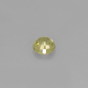 0.46カラットの天然ゴールデングリーングロッシュラーガーネット（4.47 mm・ラウンドカット）