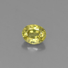 0.47カラットの天然ライムグリーングロッシュラーガーネット（4.9×4 mm・オーバルカット）