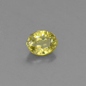 0.47カラットの天然ライムグリーングロッシュラーガーネット（4.9×4 mm・オーバルカット）