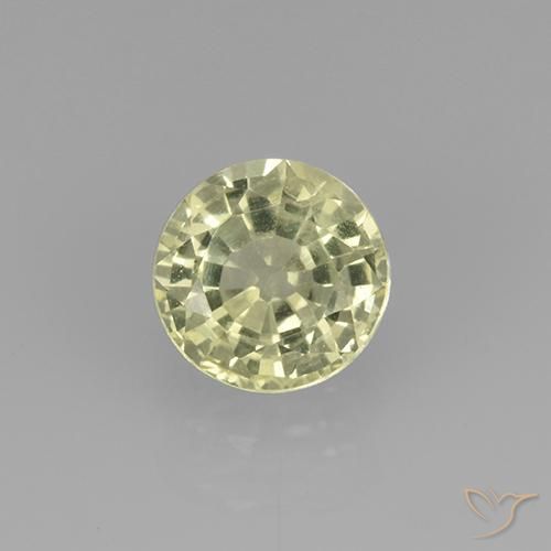 0.73ct 天然 ライトイエロー グロッシュラライトガーネット, ラウンド, VVS-VS