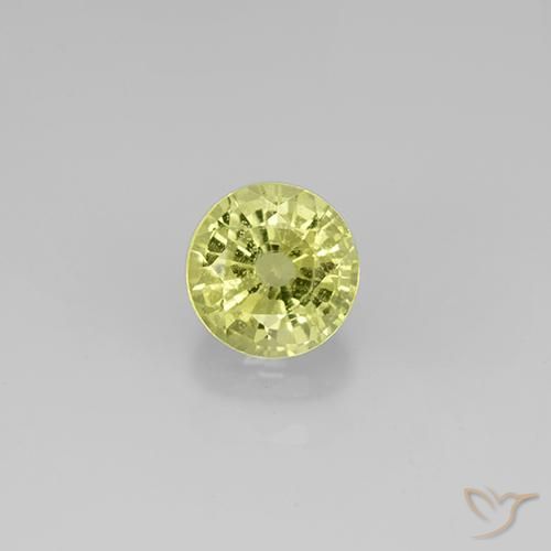 0.71ct 天然 ミディアムイエロー グロッシュラライトガーネット, ラウンド, VS
