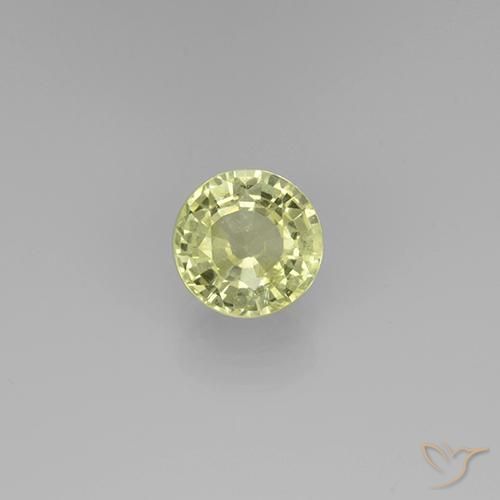 0.72ct 天然 ライトイエロー グロッシュラライトガーネット, ラウンド, VS