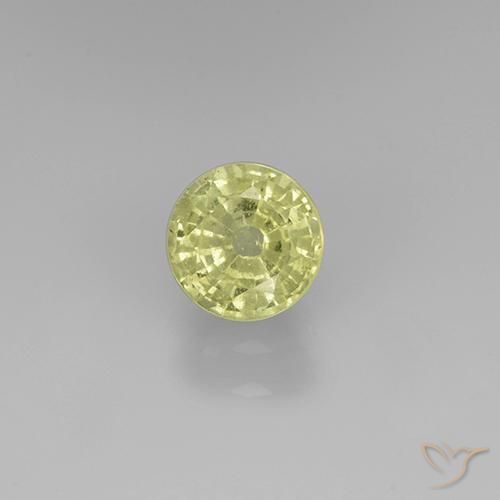 0.74ct 天然 ライトイエロー グロッシュラライトガーネット, ラウンド, VS