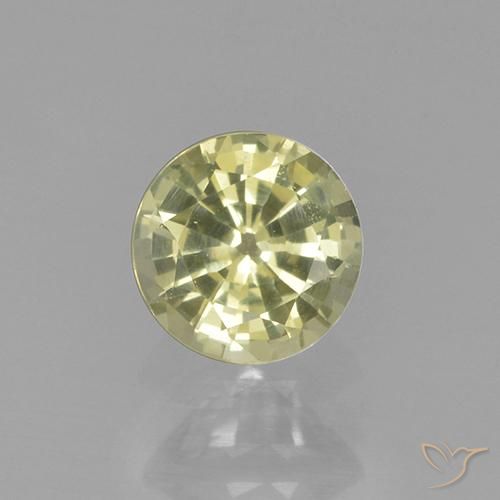 0.60ct 天然 ライトイエロー グロッシュラライトガーネット, ラウンド, VVS