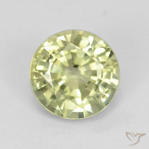 0.66ct 天然 ライトイエロー グロッシュラライトガーネット, ラウンド, VVS-VS