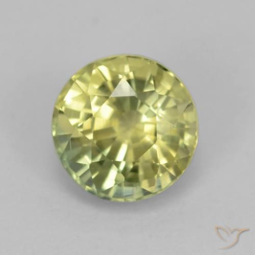 0.69ct 天然 ミディアムイエロー グロッシュラライトガーネット, ラウンド, VVS-VS