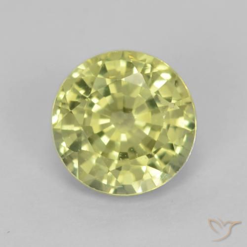 0.65ct 天然 ミディアムイエロー グロッシュラライトガーネット, ラウンド, VVS-VS