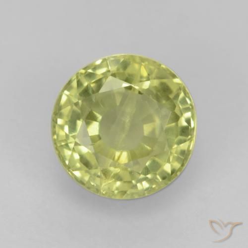 0.70ct 天然 ミディアムイエロー グロッシュラライトガーネット, ラウンド, VS