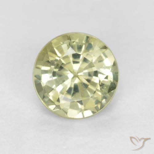 0.56ct 天然 ライトイエロー グロッシュラライトガーネット, ラウンド, VS