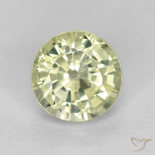 0.63ct 天然 ライトイエロー グロッシュラライトガーネット, ラウンド, VVS-VS