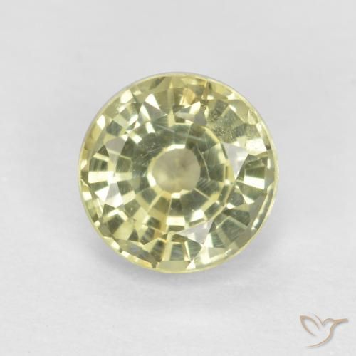 0.59ct 天然 ミディアムイエロー グロッシュラライトガーネット, ラウンド, VS-SI