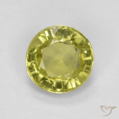 0.54ct 天然 ライトイエロー グロッシュラライトガーネット, ラウンド, VS-SI