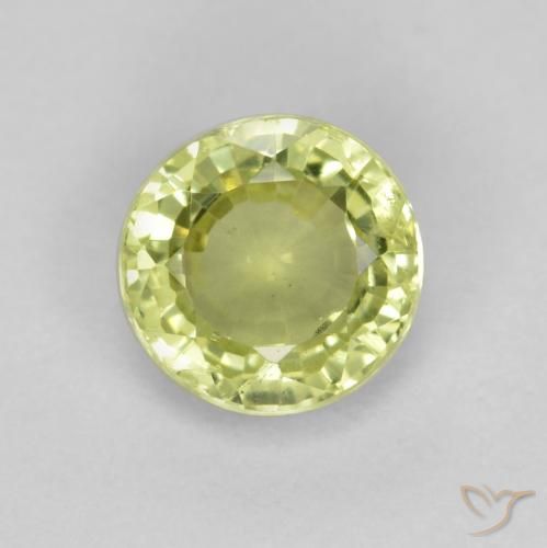 0.50ct 天然 ミディアムイエロー グロッシュラライトガーネット, ラウンド, VS