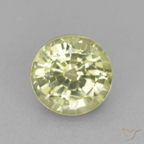 0.56ct 天然 ライトイエロー グロッシュラライトガーネット, ラウンド, VS-SI