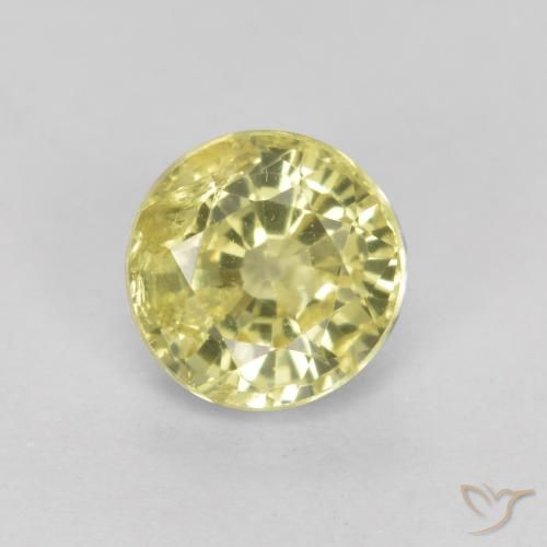 0.46ct 天然 ライトイエロー グロッシュラライトガーネット, ラウンド, VS-SI