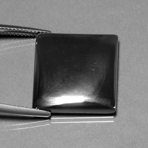 27.88カラットの天然ブラックグレーヘマタイト、バゲット、オペーク