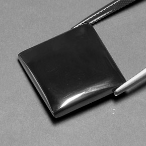 27.88カラットの天然ブラックグレーヘマタイト、バゲット、オペーク