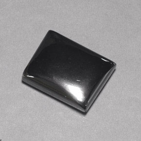 30.02カラットの天然ブラック＆グレーヘマタイト（19.6×15.5 mm・バゲット）