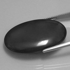 54.54カラットの天然ブラック＆グレーヘマタイト（29.9×21.8 mm・オーバルカット）