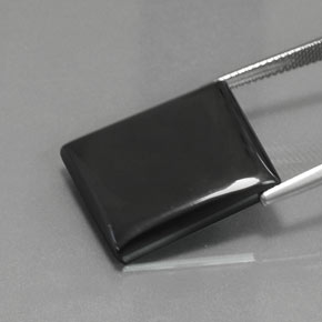 35.61カラットの天然ブラックグレーヘマタイト、バゲット、オペーク