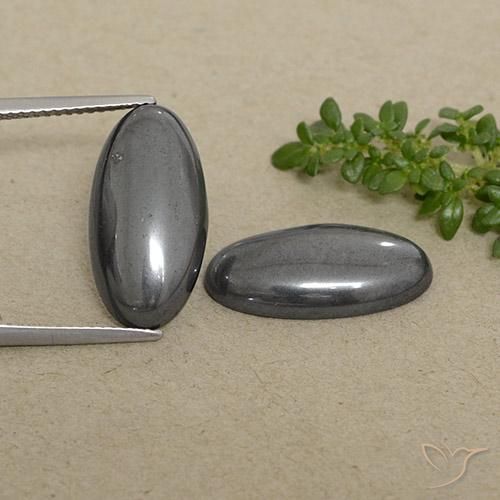 Shop natural 19.31ct ダークグレー ヘマタイト gems, 楕円形, from ブラジル at GemSelect. In stock, global shipping!