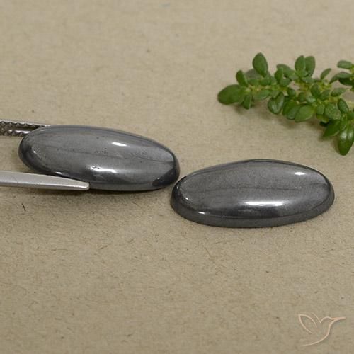 Shop natural 19.31ct ダークグレー ヘマタイト gems, 楕円形, from ブラジル at GemSelect. In stock, global shipping!