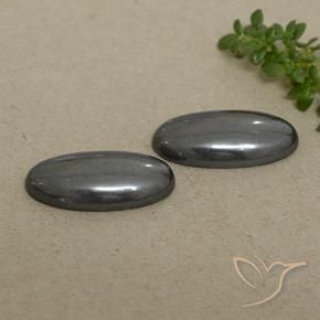 Shop natural 18.06ct ブラックグレー ヘマタイト gems, 楕円形, from ブラジル at GemSelect. In stock, global shipping!