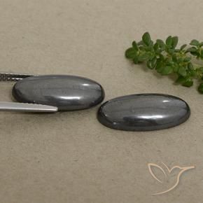 Shop natural 18.06ct ブラックグレー ヘマタイト gems, 楕円形, from ブラジル at GemSelect. In stock, global shipping!