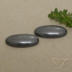 Shop natural 18.34ct ブラックグレー ヘマタイト gems, 楕円形, from ブラジル at GemSelect. In stock, global shipping!