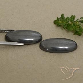 Shop natural 18.34ct ブラックグレー ヘマタイト gems, 楕円形, from ブラジル at GemSelect. In stock, global shipping!