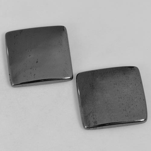 9.90カラットの天然ミディアムグレーヘマタイト（11×10.9 mm・四角）