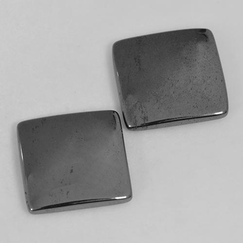 9.90カラットの天然ミディアムグレーヘマタイト（11×10.9 mm・四角）