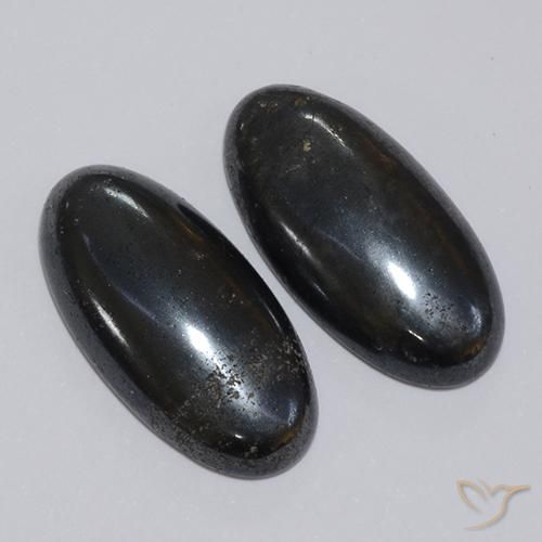 Shop natural 17.40ct ダークグレー ヘマタイト gems, 楕円形, from ブラジル at GemSelect. In stock, global shipping!