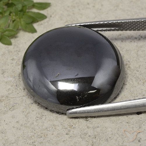 33.63ct 天然 ダークグレー ヘマタイト, ラウンド, オペーク