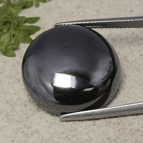 41.15ct 天然 ブラックグレー ヘマタイト, ラウンド, オペーク
