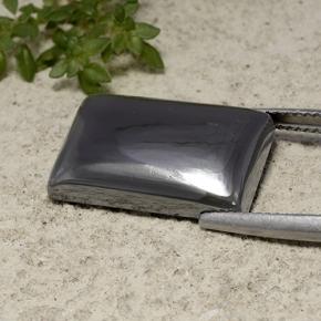 18.55カラットの天然ブラックグレーヘマタイト、バゲット、オペーク